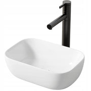 LAVABO DA APPOGGIO IN CERAMICA BIANCO OVALIZZATO LUCIDO 37 x 25,5 CM