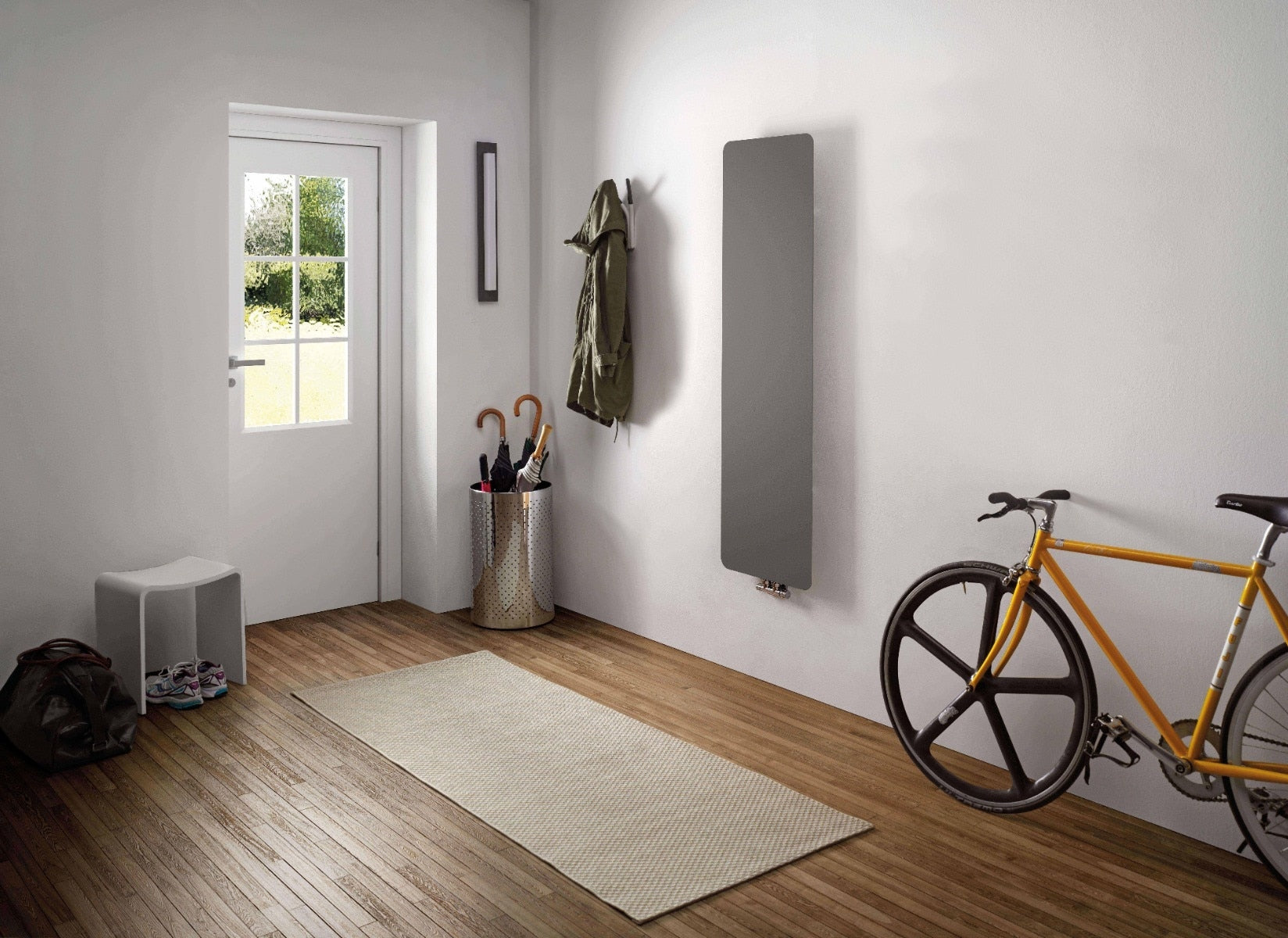 Lineabeta - Termoarredo elettrico a muro Caligo L.47 H.179 cm in acciaio antracite