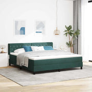 Letto a molle con materasso Verde Scuro 200 x 180 cm Poliestere 3341429