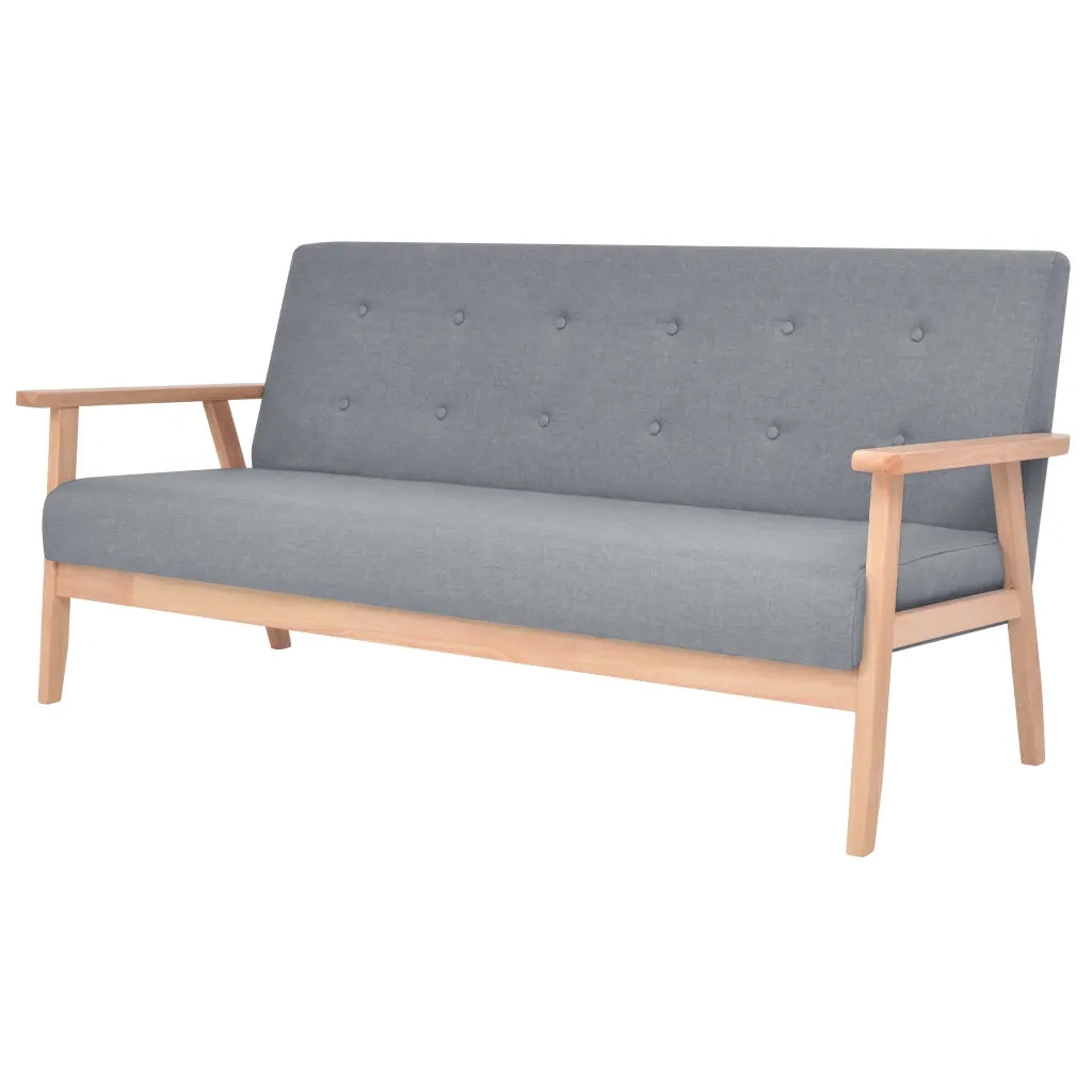 Set di Divani 3 pz in Tessuto Grigio Chiaro cod mxl 16053