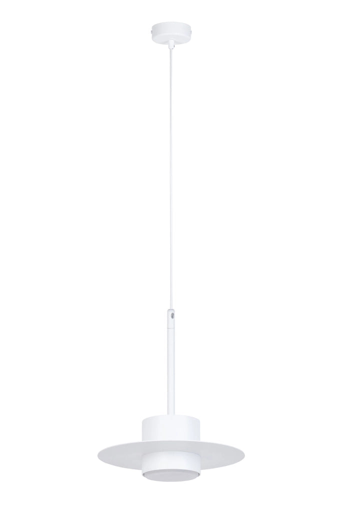 Lampada a sospensione minimal bianca tonda Ø20 GX53
