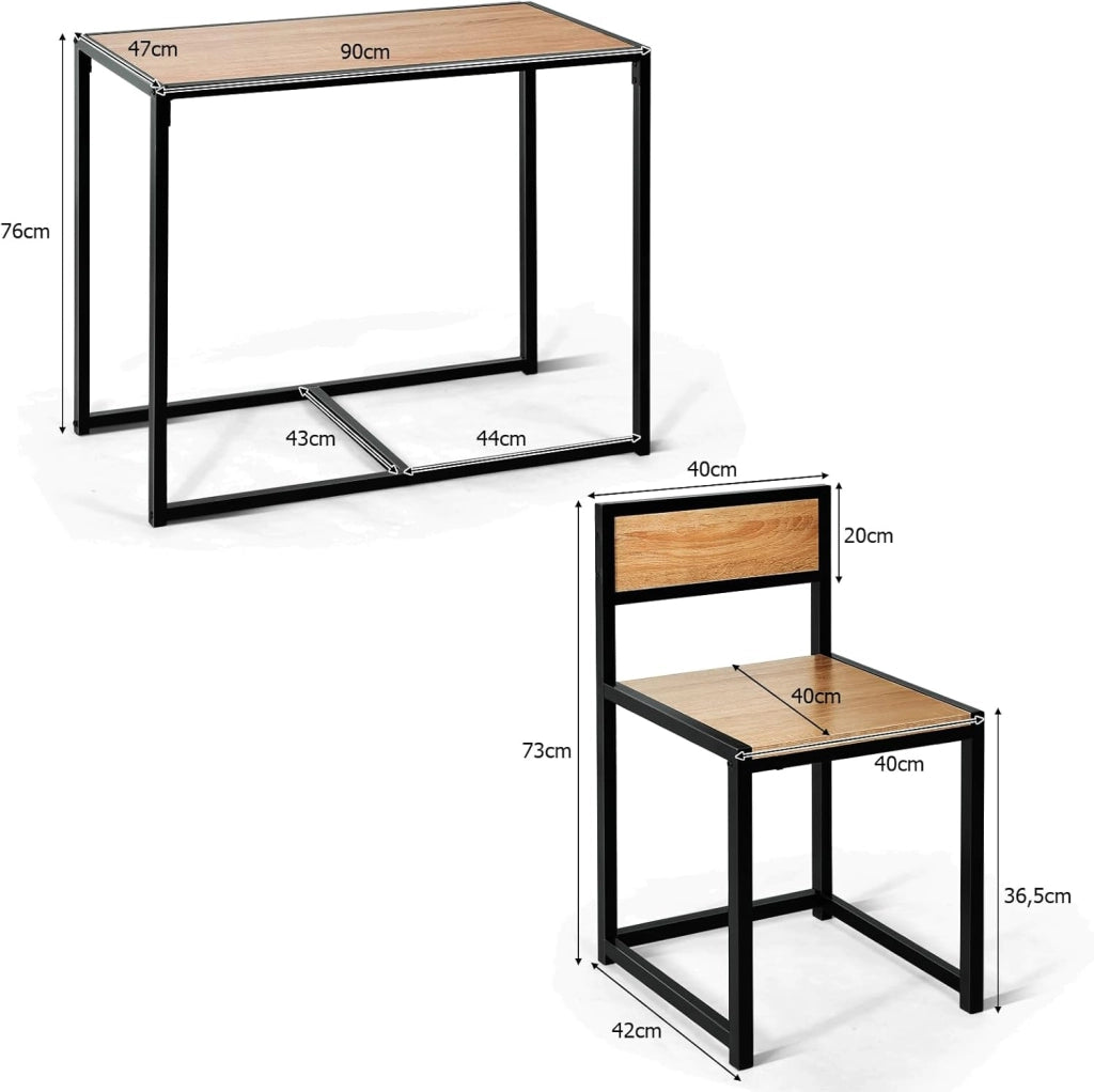 Set di Tavolo da Bar da 3 Pezzi, Set 3 Pezzi con 2 Sedie e Tavolo, Piccolo Tavolo da Cucina per 2 Persone, Tavolo da Bistrò, 3 Colori