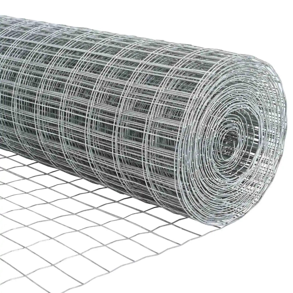 Recinzione Euro con palo 25 x 1,2 m Acciaio zincato Argento 3336200