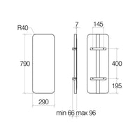 Lineabeta - Termoarredo elettrico a muro Caligo L.29 H.79 cm in acciaio bianco