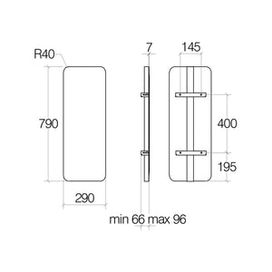 Lineabeta - Termoarredo elettrico a muro Caligo L.29 H.79 cm in acciaio bianco