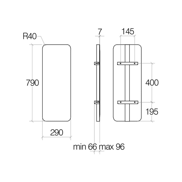 Lineabeta - Termoarredo elettrico a muro Caligo L.29 H.79 cm in acciaio antracite