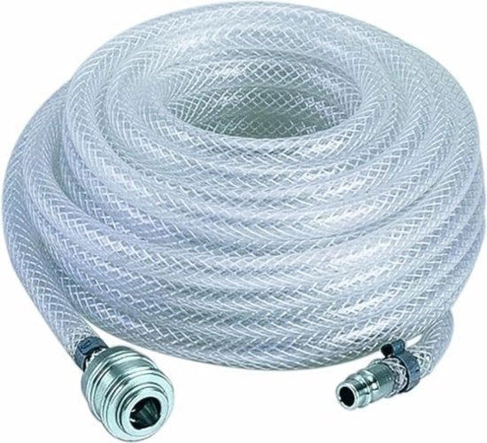 Compressore slang - Slang per compressore - Slang di aspirazione - Slang di compressore - 15 m Lunghezza, Diametro interno 6 mm, R 1/4 pollici Fila interna - Bianco