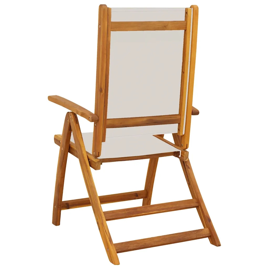 Sedie da Giardino Pieghevoli 6 pz Massello d'Acacia e Textilene 3279239