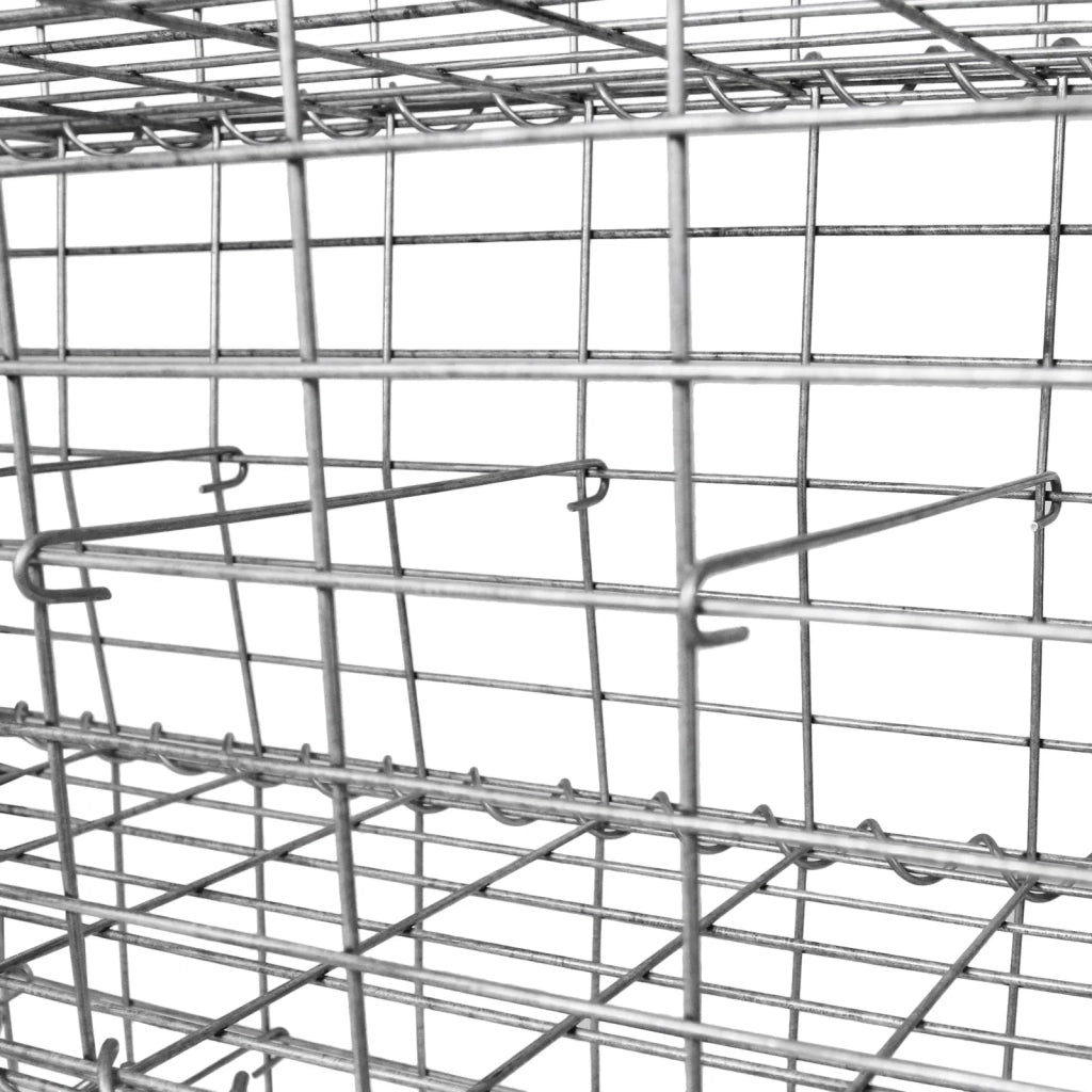Gabbioni in Acciaio Galvanizzato 100x50x30cm Set 6 per Giardino
