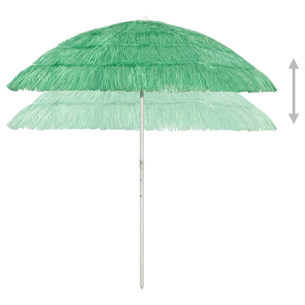 Ombrellone da spiaggia hawaiano 240 cm verde 02_0008392