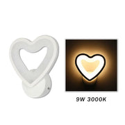 Trade Shop - Applique Led A Cuore 6w Lampada A Parete Lumetto Luce Fredda Calda Naturale E28 - -bianco Caldo      -
