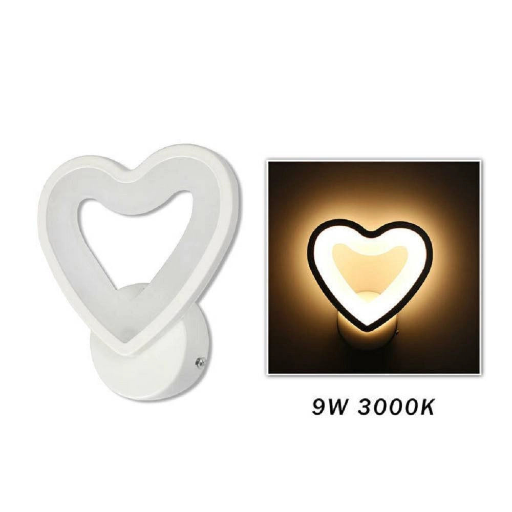 Trade Shop - Applique Led A Cuore 6w Lampada A Parete Lumetto Luce Fredda Calda Naturale E28 - -bianco Caldo      -