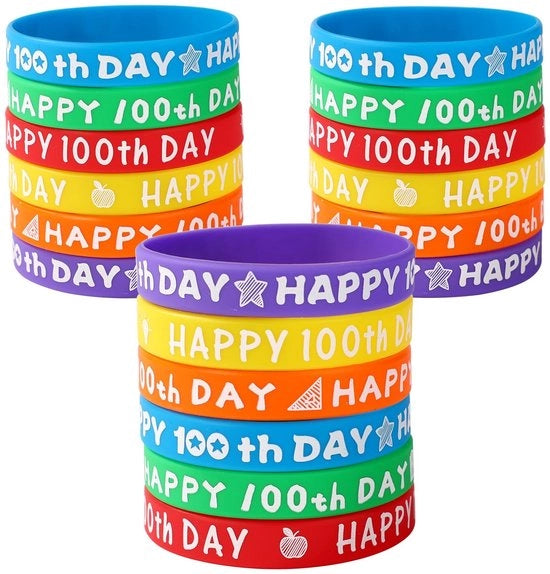 Bracciali Colorati in Silicone - 36 Pezzi - 5,8 cm di Diametro