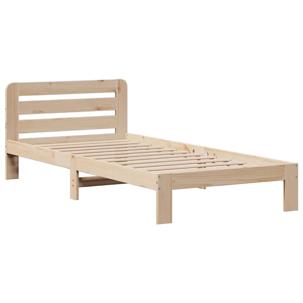 Letto Libreria senza Materasso 90x200 cm Legno Massello Pino 3309953