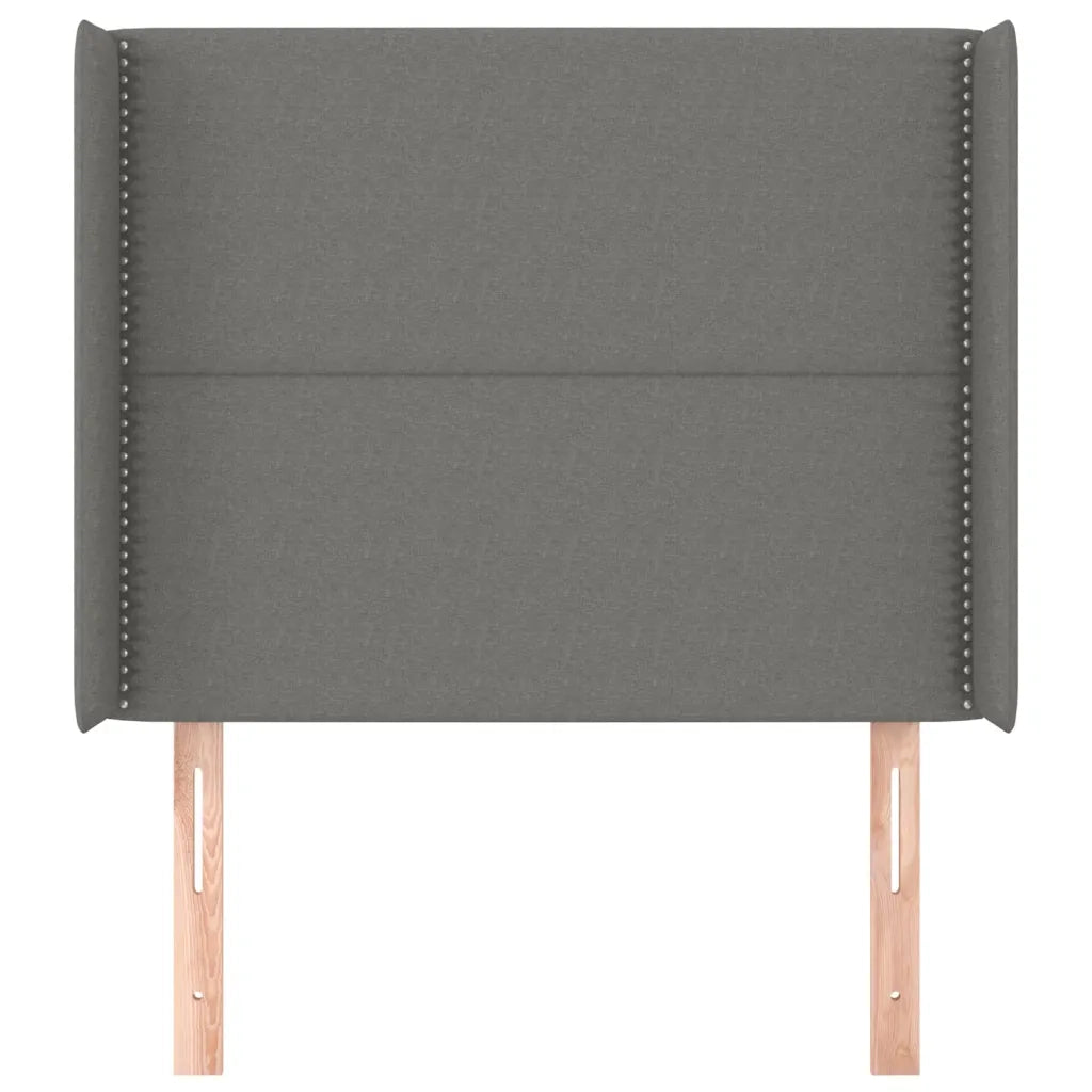 Testiera ad Orecchio Grigio Scuro 93x16x118/128 cm in Tessuto 3119423