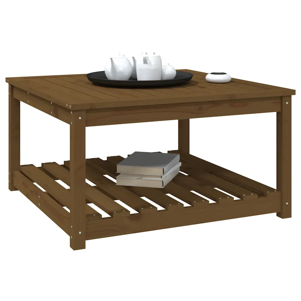 Tavolo da Giardino Ambra 82,5x82,5x45 cm Legno Massello di Pino 824144