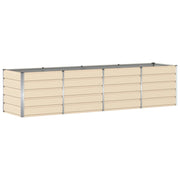Fioriera da esterno moderna dal design industriale 240 x 80 x 75 cm acciaio avorio 02_0059150