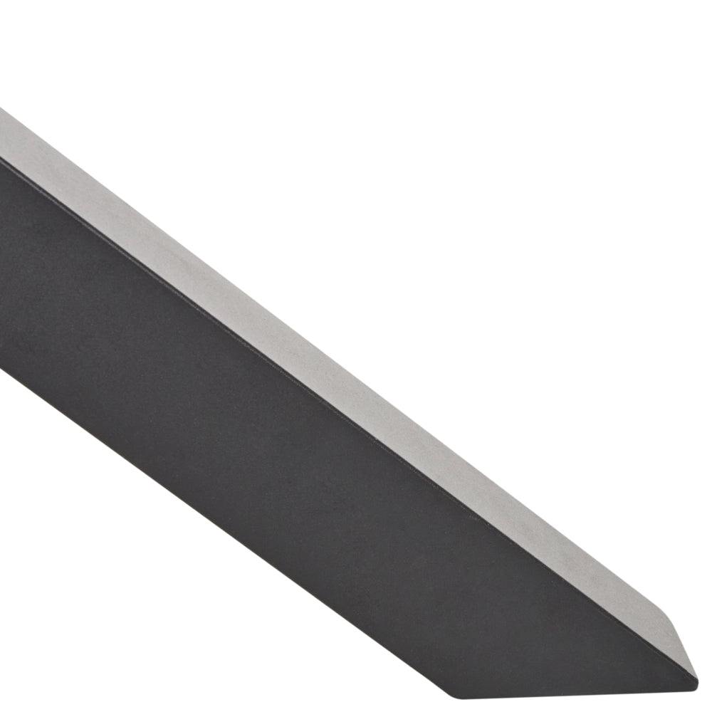 Tavolo da giardino con piano in vetro e gambe in alluminio nero stile moderno