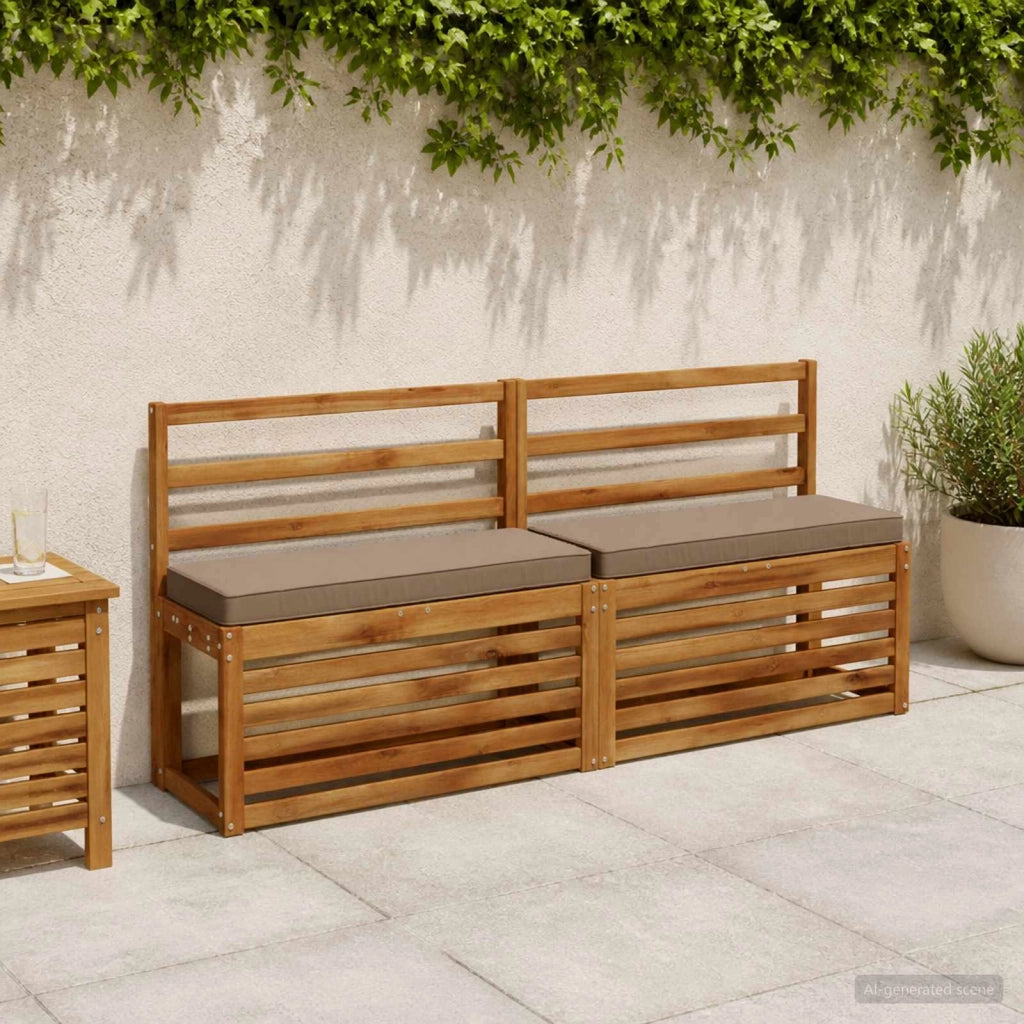 Cuscini per Panchina a 2 Pezzi VUGHT 2 pcs 100% Poliestere 951057