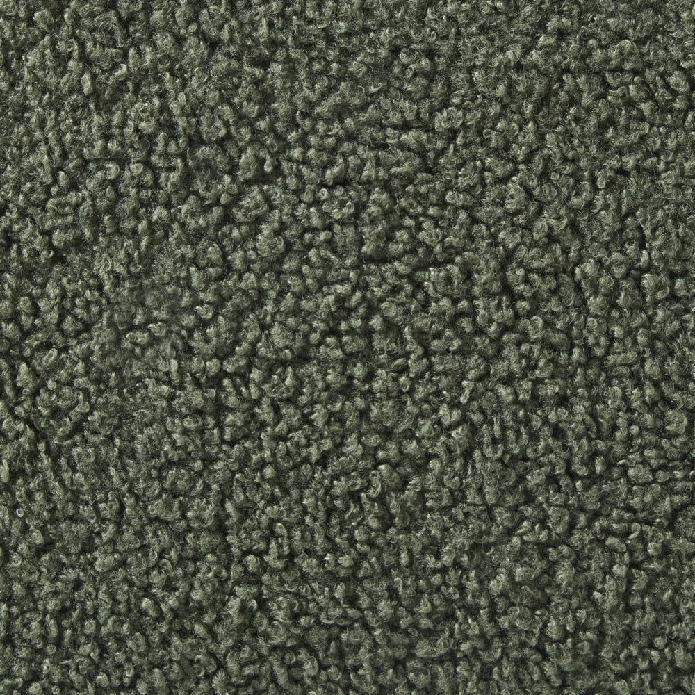 Set di 2 sedie da pranzo bouclè verde scuro braccioli schienale intagliato gambe in metallo moderna industriale