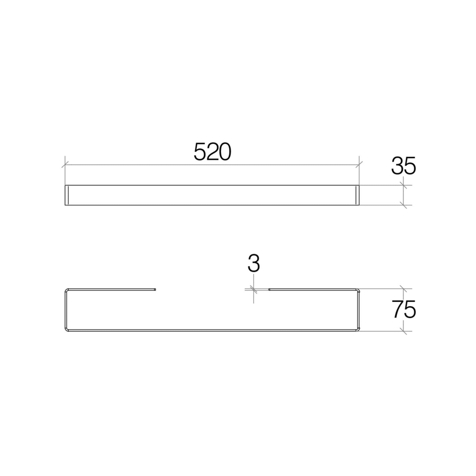 Lineabeta - Porta asciugamani per termoarredo Caligo in acciaio nero L.52 cm