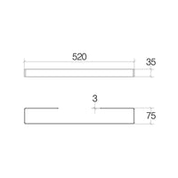 Lineabeta - Porta asciugamani per termoarredo Caligo in acciaio nero L.52 cm