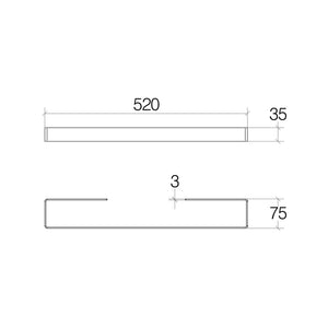 Lineabeta - Porta asciugamani per termoarredo Caligo in acciaio lucido L.52 cm