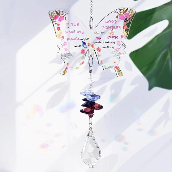Ombrello Solare a Cristalli per Donna - Regalo Spirituale per Amica - Compleanno, Natale, Anniversario e Laurea