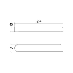 Lineabeta - Porta asciugamani per termoarredo Caligo in acciaio bianco L.42,9 cm