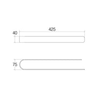 Lineabeta - Porta asciugamani per termoarredo Caligo in acciaio bianco L.52,9 cm