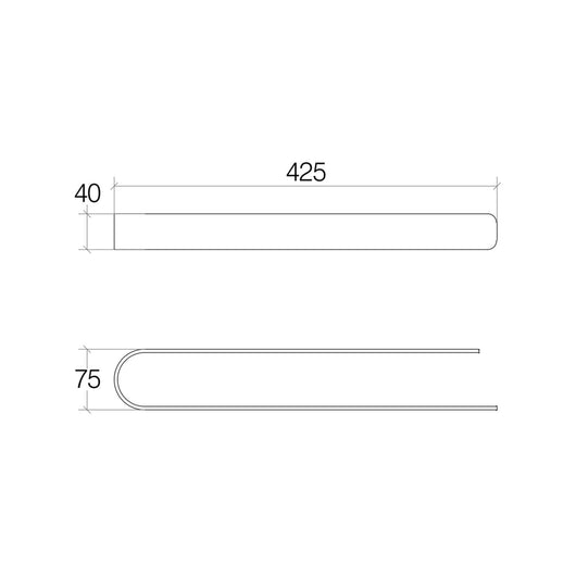 Lineabeta - Porta asciugamani per termoarredo Caligo in acciaio bianco L.52,9 cm