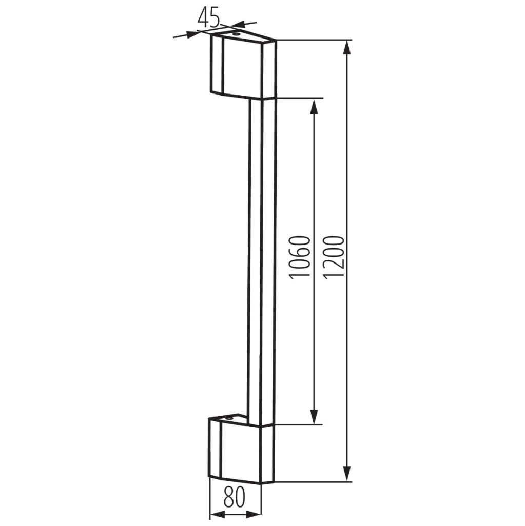 Applique esterna lineare nera 120cm LED 11W 4000K IP54