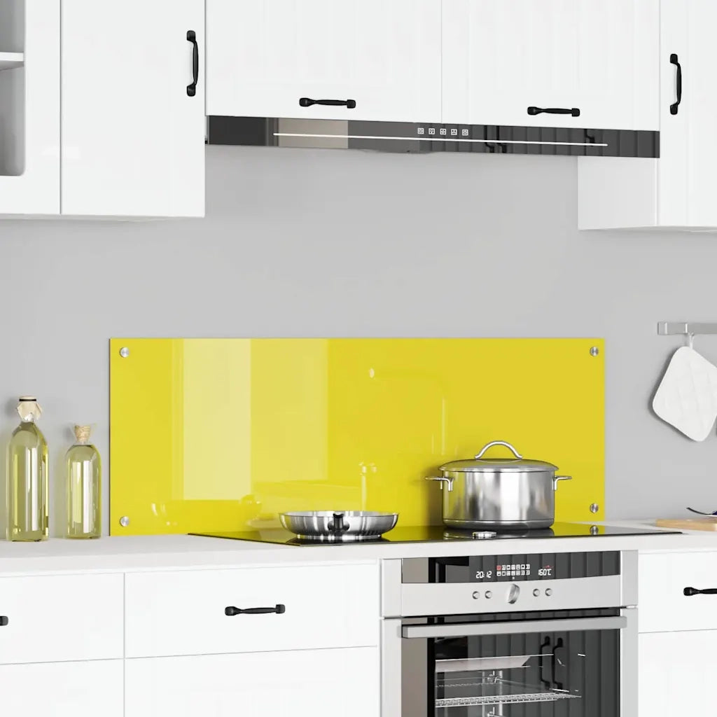 Schienale da cucina Giallo 120 x 40 cm vetro temperato 42001319