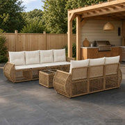 Set Divano da Giardino 8 pz Beige polyrattan 3435357