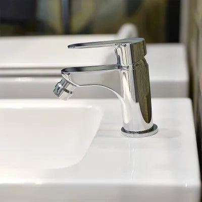 Miscelatore lavabo e bidet cromati con scarico click clack incluso Zoe
