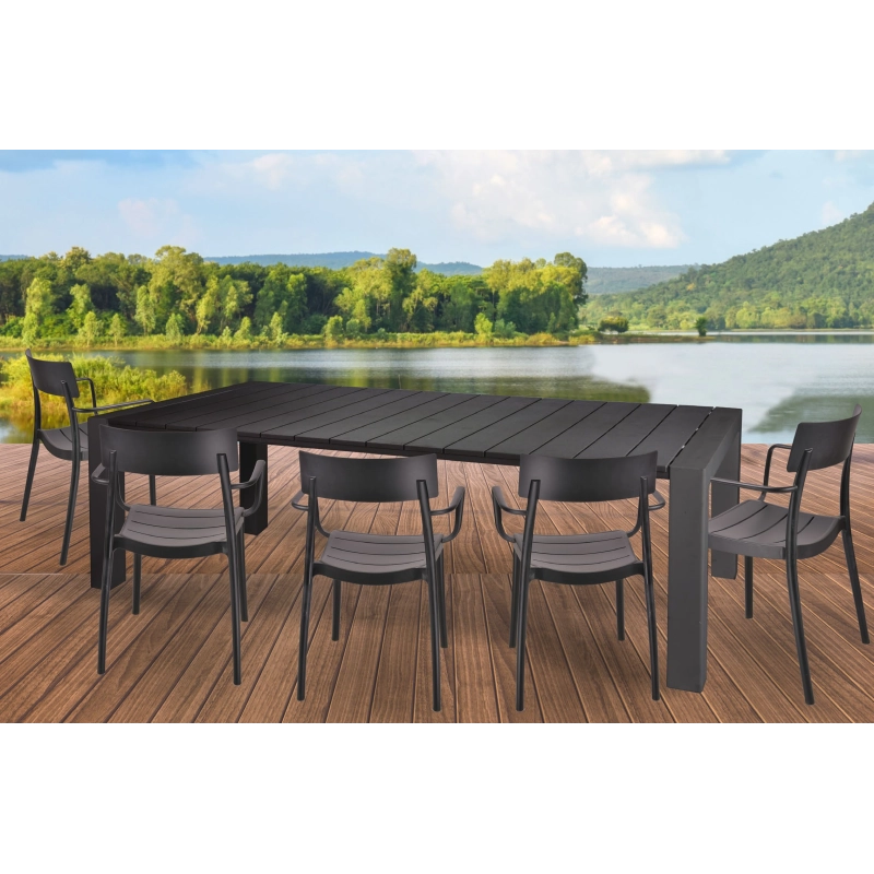 Tavolo Allungabile Monaco 160-230x98x75h cm 3 colori - Antracite