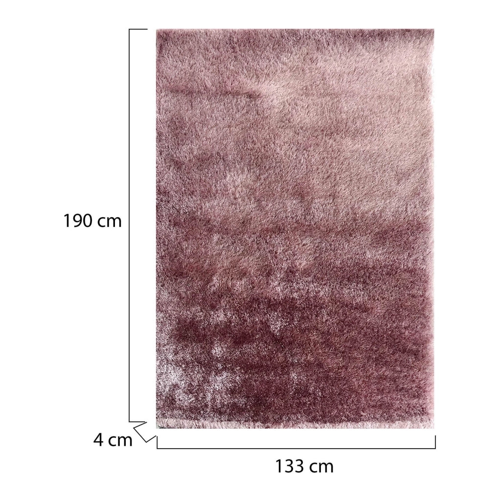 Latenega, Tappeto Altezza Pelo 35 mm 100% Poliestere, 190x133 cm Rosa Quarzo