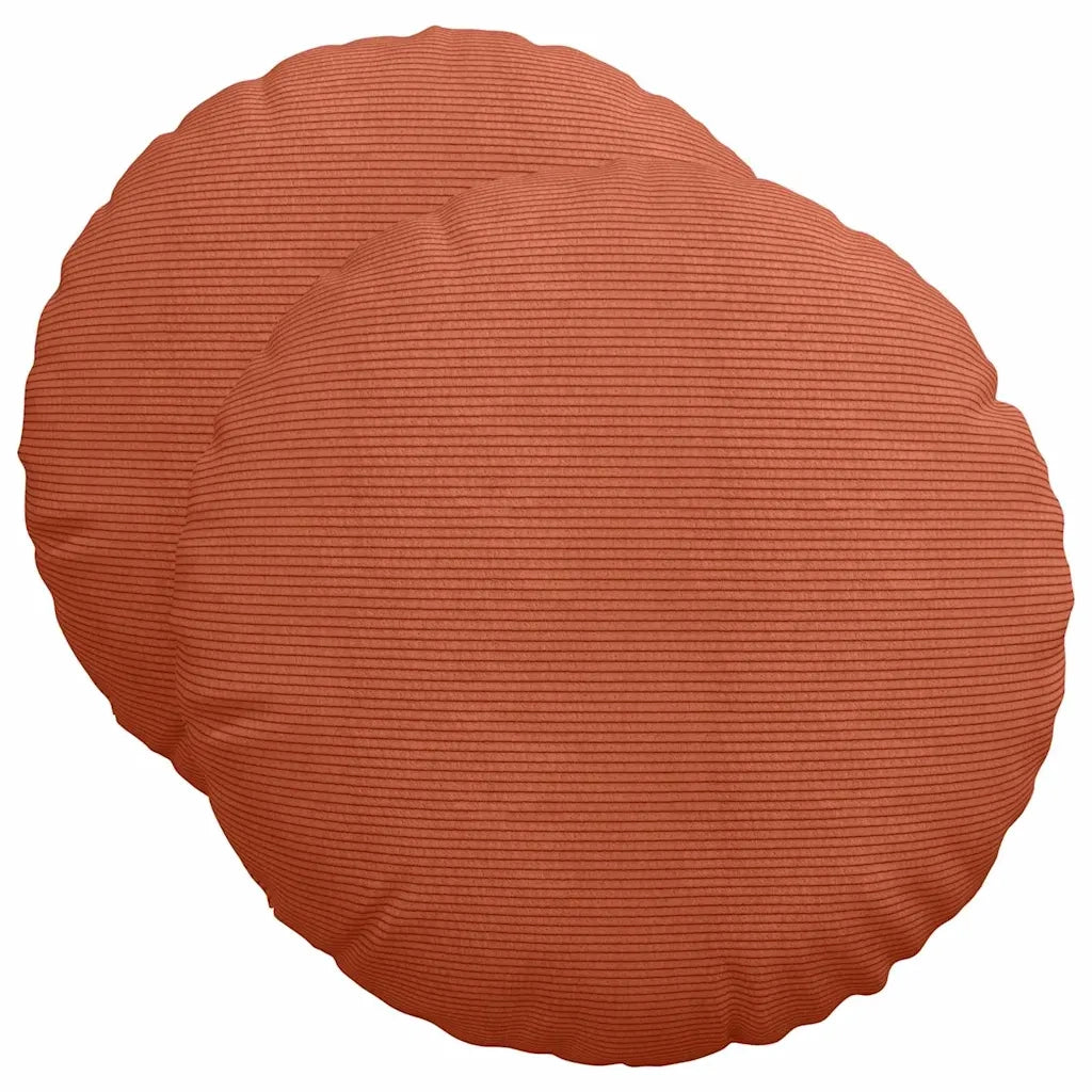 Cuscini per Seduta 2 pcs Rosso Arancio Ø50 x 19 cm 42014193