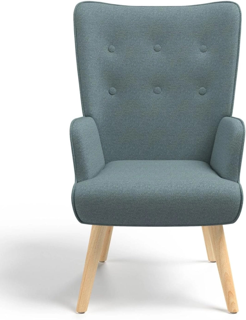 Sillón escandinavo IVAR en tejido verde eucalipto