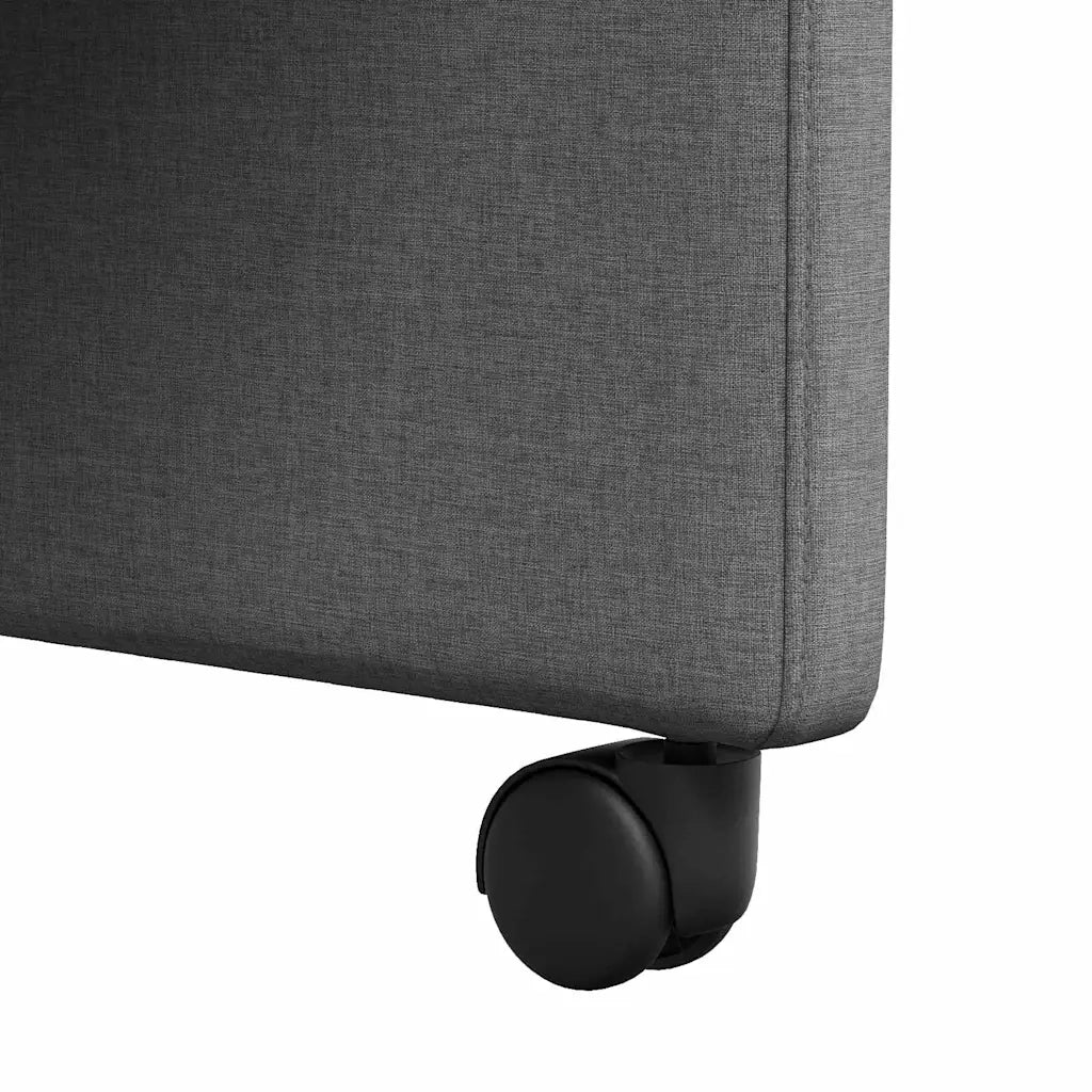 Sedie da Pranzo con Ruote 2 pcs Grigio scuro 58 x 65 x 94 cm 42017830