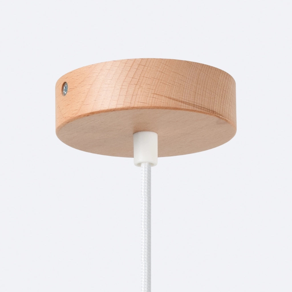 Lampada a sospensione bianca URBANO legno E27 15W Pure Lume