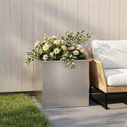Fioriera da giardino con LED Argento 50 x 60 x 48 cm 8008204