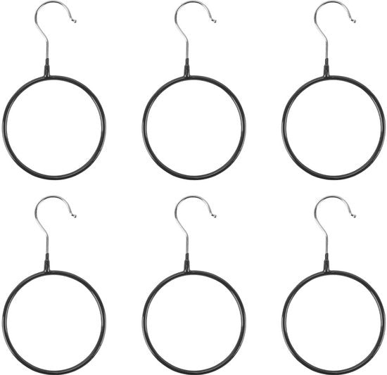 Hanger antiscivolo a molla - 6 pezzi - 12x23 cm - Supporto metallico per sciarpe
