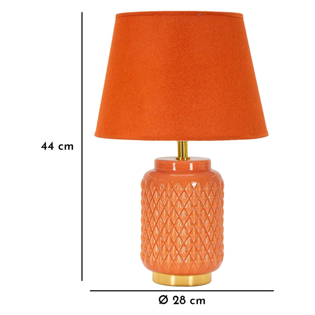 Cordov, Lampada da Tavolo Necessaria 1 Lampadina, Arancione