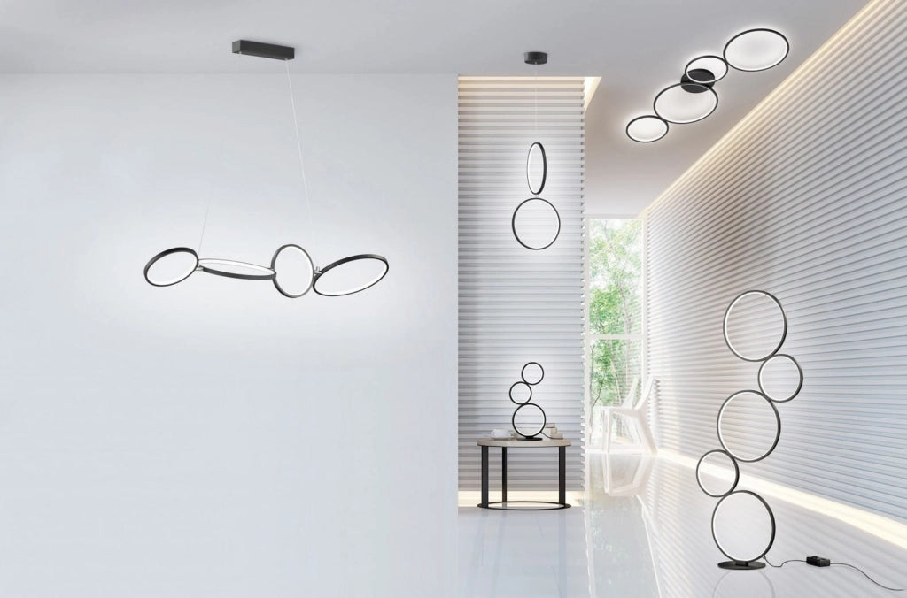 Plafoniera moderna Trio Rondo nera LED 37W 3000K 3300lm