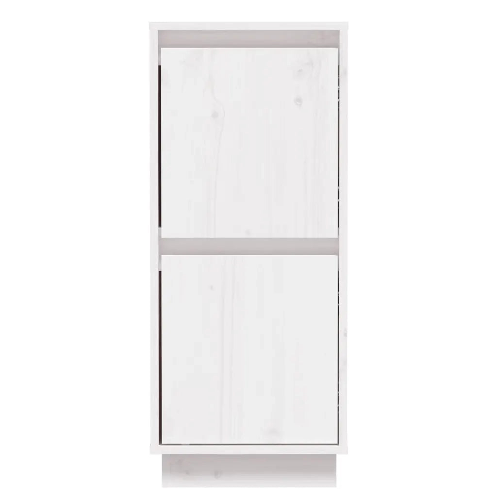 Credenza-Buffet-Armadio da cucina Bianca 31,5x34x75 cm in Legno Massello di Pino
