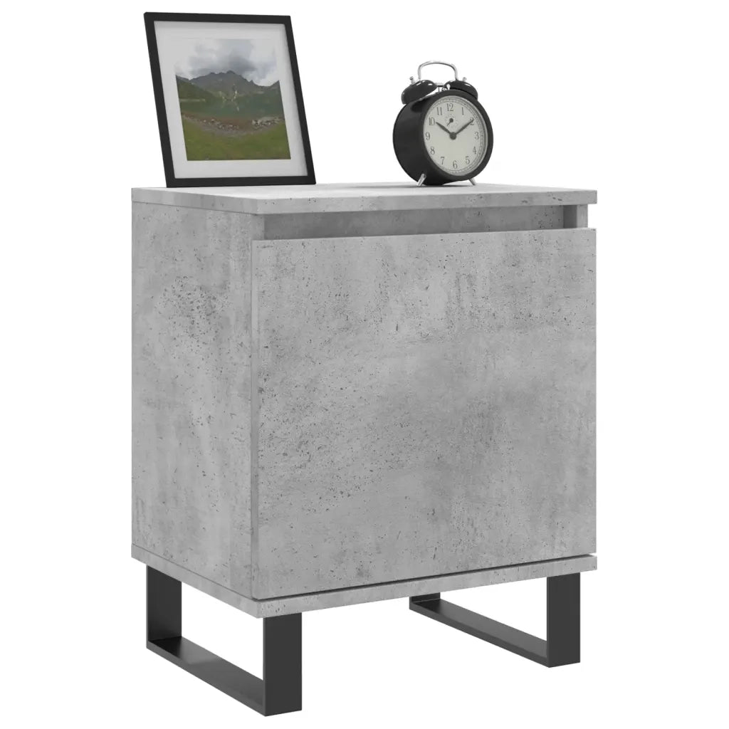 Comodini 2 pz Grigio Cemento 40x30x50 cm in Legno Multistratocod mxl 79817
