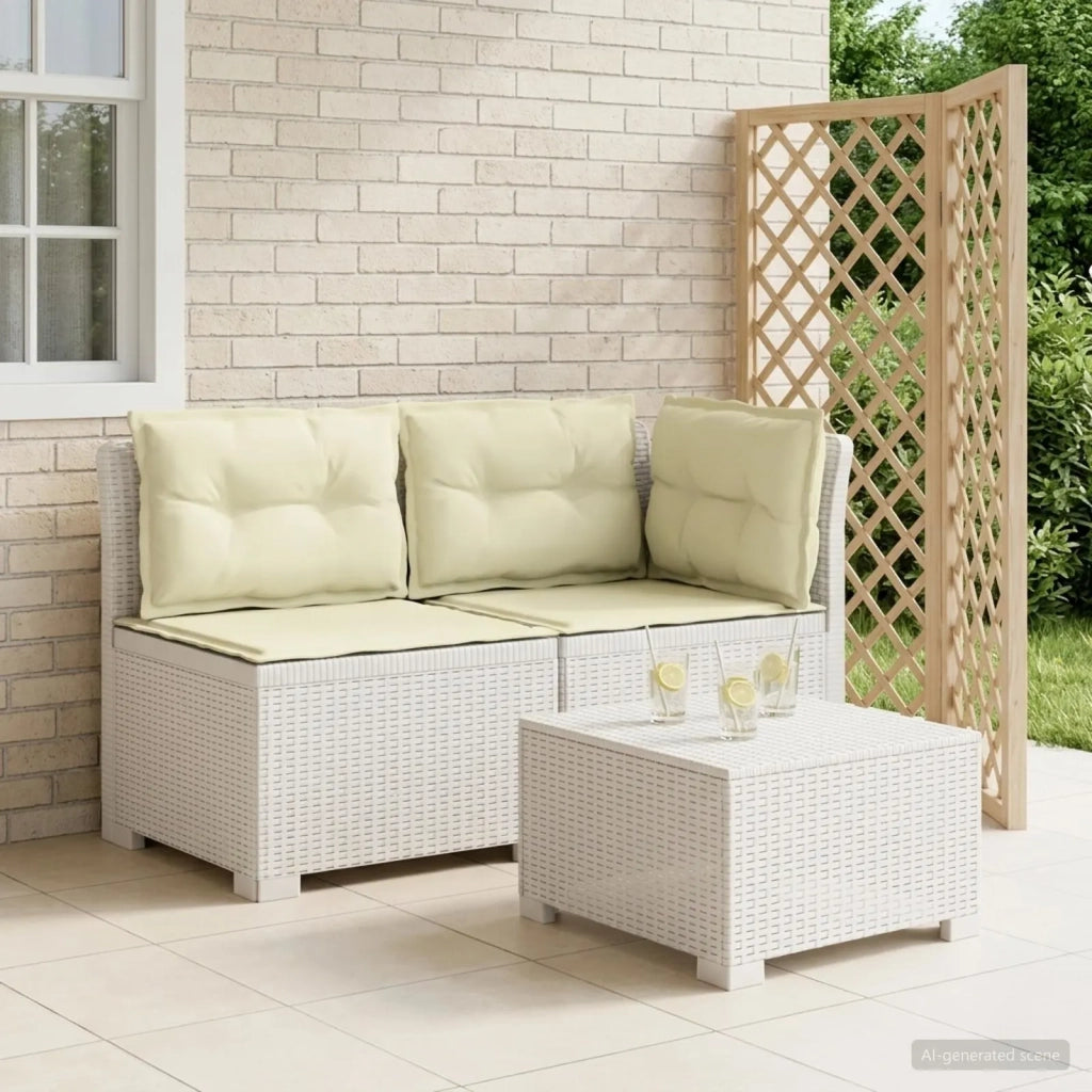 Divano da Giardino a 2 Posti con Cuscini Aspetto Rattan PP 8011948