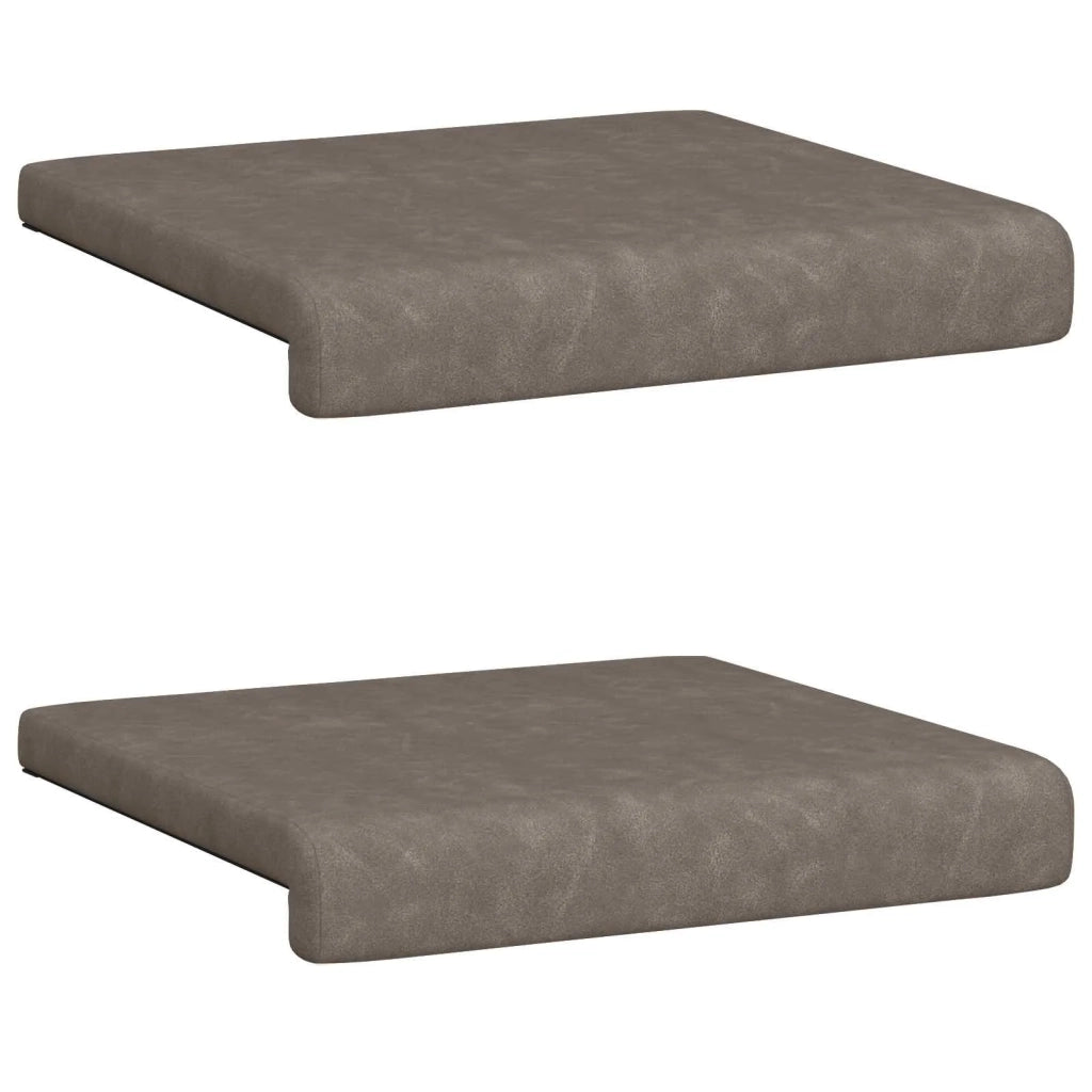 Cuscino per panchina 2 pcs Similpelle Grigio Profondità 35 cm 42043046