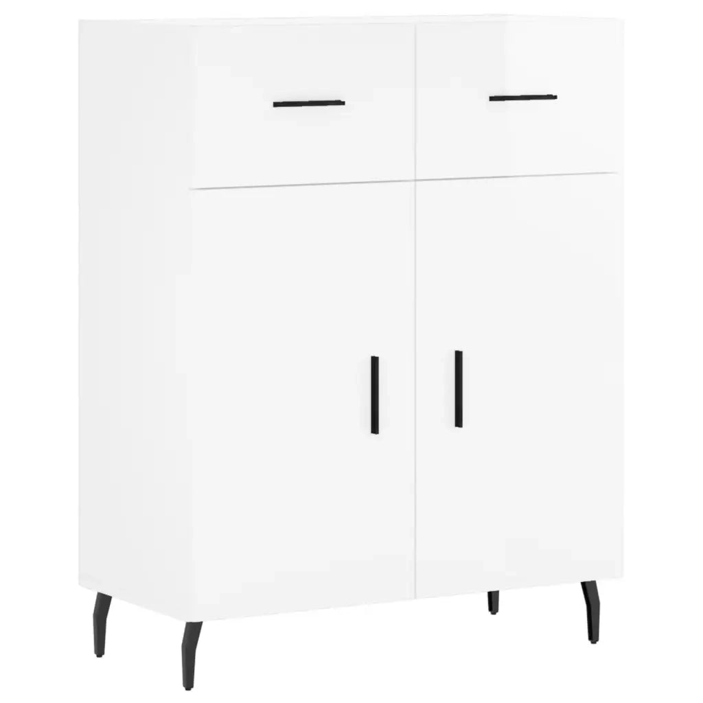 Credenza 69,5x34x90 cm in Legno Multistrato Bianco Lucidocod mxl 103914